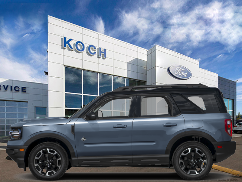 USED 2024 Ford Bronco Sport Outer Banks - Azure Grey Metallic Tri-coat Exterior / NAVY PIER, PREMIUM-TRIMMED HEATED SPORT CONTOUR BUCKET SEATS Interior - $32,950 - Stock #EP4801 - VIN 3FMCR9C65RRE56088 - Photo 1