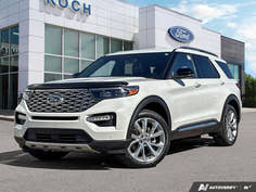 USED 2021 Ford Explorer Platinum - Star White Tri-coat Metallic Exterior - $39,963 - Stock #E50756A - VIN 1FM5K8HC1MGB56098