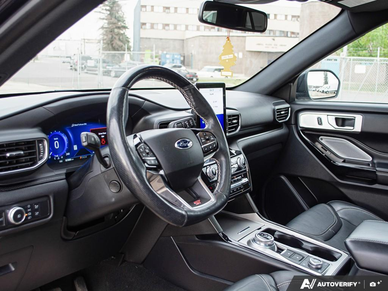 USED 2021 Ford Explorer ST Leather Seats, Cooled Seats, 360 Camera, Heated Steering Wheel - Black Exterior - $32,925 - Stock #E50225A - VIN 1FM5K8GC2MGA25294 - Photo 13