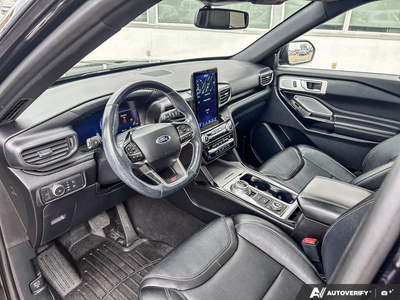 USED 2021 Ford Explorer ST - EBONY LEATHER-TRIMMED Interior - $35,937 - Stock #E61039A - VIN 1FM5K8GC6MGA34385