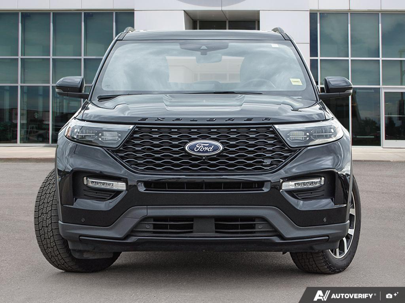 USED 2021 Ford Explorer ST Leather Seats, Cooled Seats, 360 Camera, Heated Steering Wheel - Black Exterior - $32,925 - Stock #E50225A - VIN 1FM5K8GC2MGA25294 - Photo 2