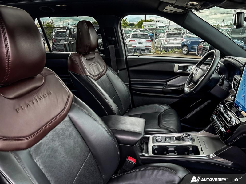 USED 2022 Ford Explorer Platinum - Agate Black Exterior / EBONY LEATHER-TRIM Interior - $40,976 - Stock #E60373A - VIN 1FM5K8HC0NGB13292 - Photo 22