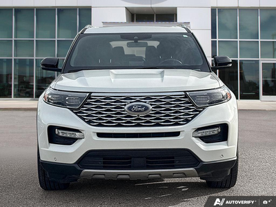 USED 2022 Ford Explorer Platinum - Star White Tri-Coat Exterior - $41,925 - Stock #E60669A - VIN 1FM5K8HC8NGC07646