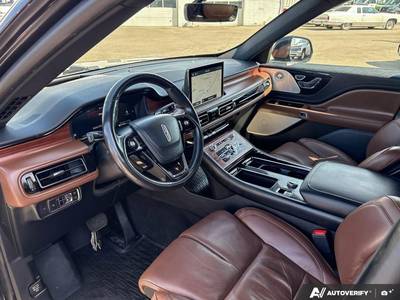 USED 2022 Lincoln Aviator Reserve - ROAST LEATHER Interior - $39,976 - Stock #E60697A - VIN 5LM5J7XC2NGL16955