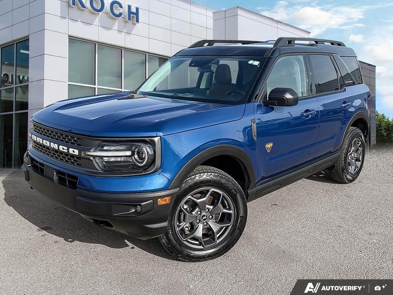USED 2023 Ford Bronco Sport Badlands - Atlas Blue Metallic Exterior - $41,997 - Stock #E60569A - VIN 3FMCR9D96PRD94870 - Photo 1
