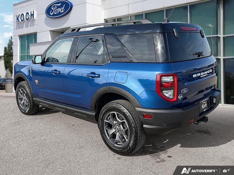 USED 2023 Ford Bronco Sport Badlands - Atlas Blue Metallic Exterior - $41,997 - Stock #E60569A - VIN 3FMCR9D96PRD94870 - Photo 4