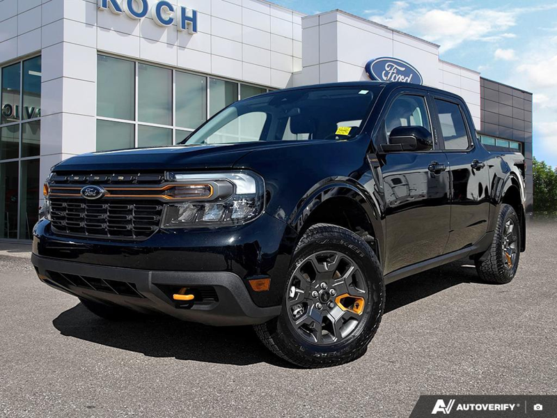 USED 2023 Ford Maverick Lariat TREMOR - Shadow Black Exterior - $36,955 - Stock #E50935A - VIN 3FTTW8G99PRA05125 - Photo 1