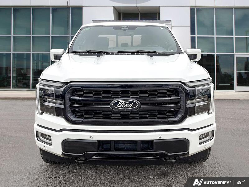 USED 2024 Ford F-150 Lariat - Star White Tri-coat Metallic Exterior / BLACK LEATHER TRIMMED Interior - $70,925 - Stock #EL522 - VIN 1FTFW5L86RFB45514 - Photo 2