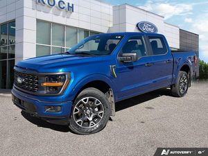 USED 2024 Ford F-150 STX - Atlas Blue Metallic Exterior - $47,993 - Stock #EP4720 - VIN 1FTEW2LP8RKD20029