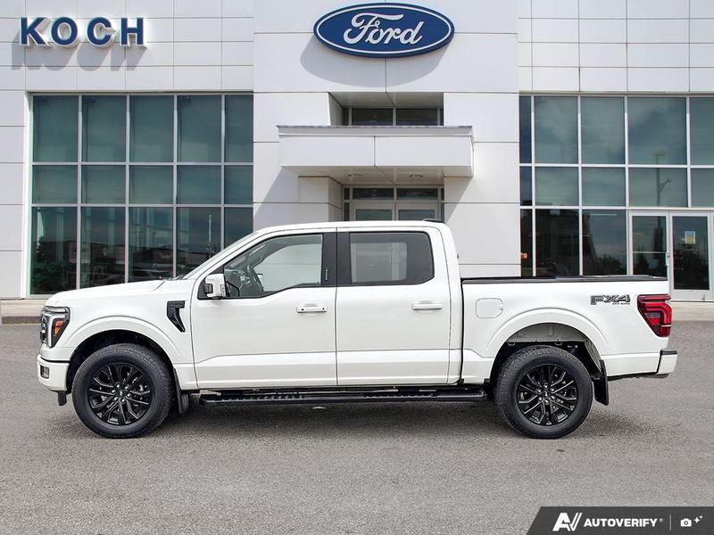USED 2024 Ford F-150 Lariat - Star White Tri-coat Metallic Exterior / BLACK LEATHER TRIMMED Interior - $70,925 - Stock #EL522 - VIN 1FTFW5L86RFB45514 - Photo 3