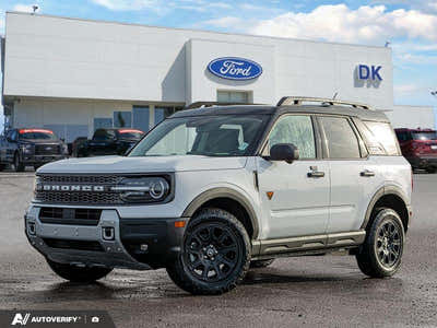 NEW 2025 Ford Bronco Sport Badlands - Oxford White Exterior - $45,999 - Stock #D50943 - VIN 3FMCR9DA6SRF16470