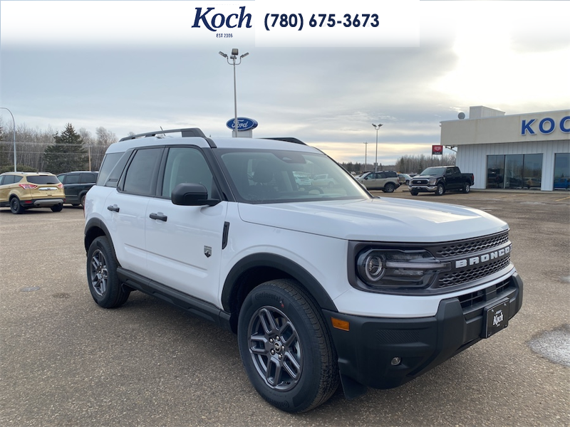 NEW 2025 Ford Bronco Sport Big Bend - Oxford White Exterior / LIGHT SMOKED TRUFFLE Interior - $37,725 - Stock #A25227 - VIN 3FMCR9BN9SRF12550 - Photo 1