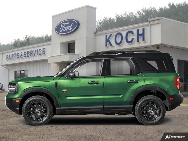 NEW 2025 Ford Bronco Sport Badlands - Eruption Green Metallic Exterior / DARK SPACE GREY LEATHER Interior - $52,460 - Stock #A25297 - VIN 3FMCR9DA3SRF33808 - Photo 1