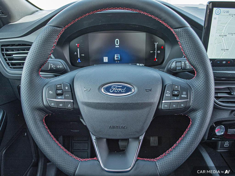 NEW 2025 Ford Escape ST-Line - Vapor Blue Exterior / EBONY VINYL/ RED STITCHING Interior - $38,693 - Stock #E50673 - VIN 1FMCU9MN6SUB09291 - Photo 14