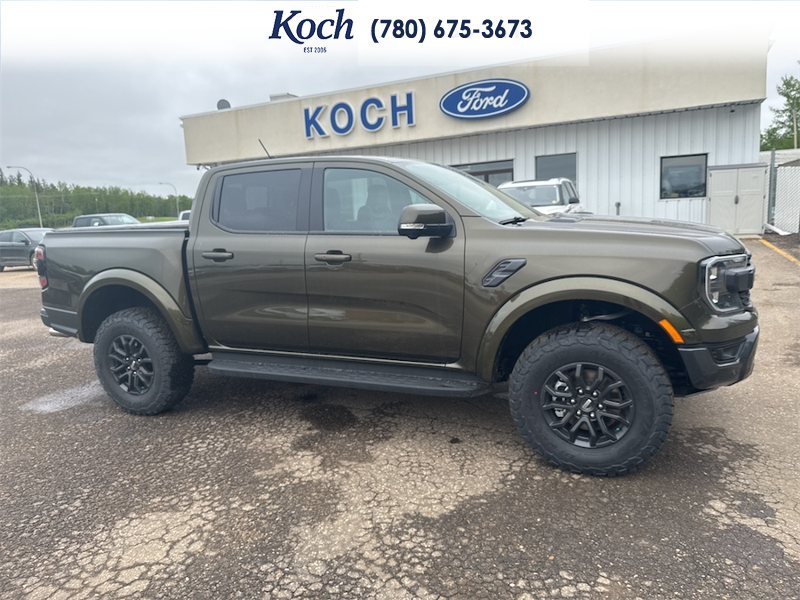 NEW 2025 Ford Ranger Raptor - Shelter Green Metallic Exterior / EBONY LEATHER TRIM Interior - $82,740 - Stock #A25293 - VIN 1FTER4LR7SLE52834 - Photo 14