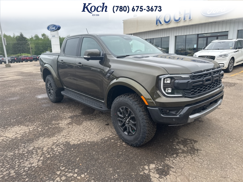 NEW 2025 Ford Ranger Raptor - Shelter Green Metallic Exterior / EBONY LEATHER TRIM Interior - $82,740 - Stock #A25293 - VIN 1FTER4LR7SLE52834 - Photo 15