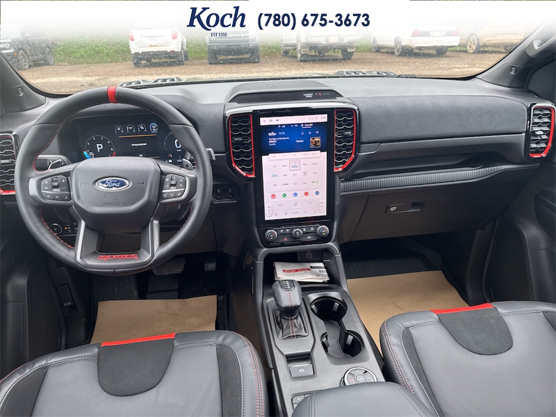 NEW 2025 Ford Ranger Raptor - Shelter Green Metallic Exterior / EBONY LEATHER TRIM Interior - $82,740 - Stock #A25293 - VIN 1FTER4LR7SLE52834 - Photo 19