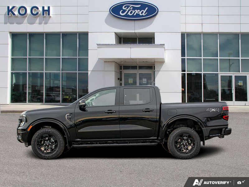 NEW 2025 Ford Ranger Lariat - Shadow Black Exterior / EBONY LEATHER-TRIMMED Interior - $53,899 - Stock #E51335 - VIN 1FTER4KH9SLE62161 - Photo 3