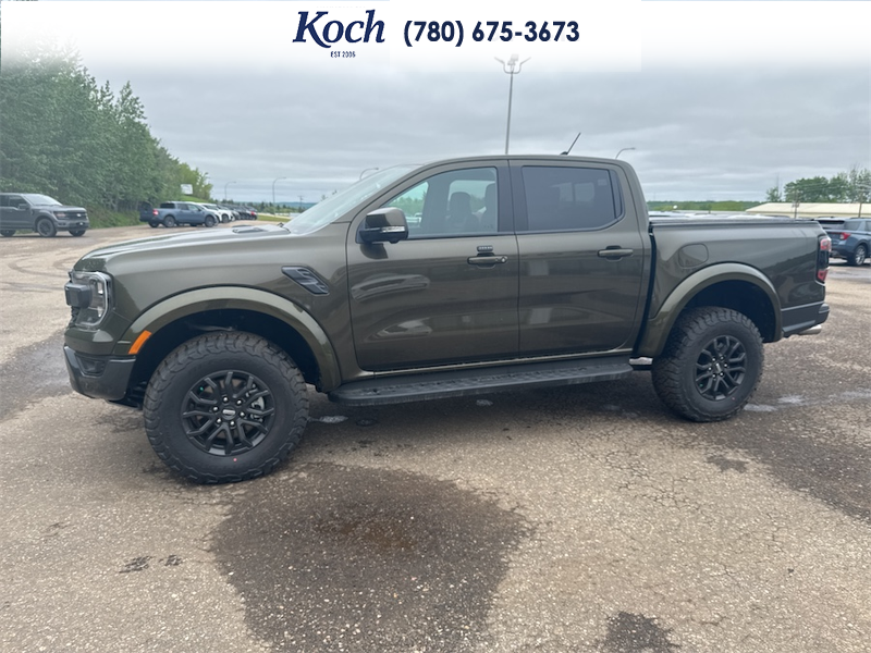 NEW 2025 Ford Ranger Raptor - Shelter Green Metallic Exterior / EBONY LEATHER TRIM Interior - $82,740 - Stock #A25293 - VIN 1FTER4LR7SLE52834 - Photo 6