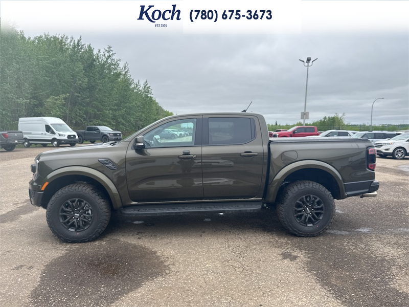 NEW 2025 Ford Ranger Raptor - Shelter Green Metallic Exterior / EBONY LEATHER TRIM Interior - $82,740 - Stock #A25293 - VIN 1FTER4LR7SLE52834 - Photo 7