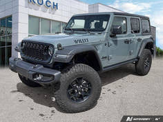 USED 2025 Jeep Wrangler Willys - Gray Exterior - $56,976 - Stock #E51160A - VIN 1C4PJXDN4SW515500