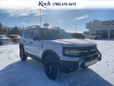 NEW 2026 Ford Bronco Sport Badlands - Crystal White Tricoat Exterior - $56,150 - Stock #A26055 - VIN 3FMCR9DAXTRE09973