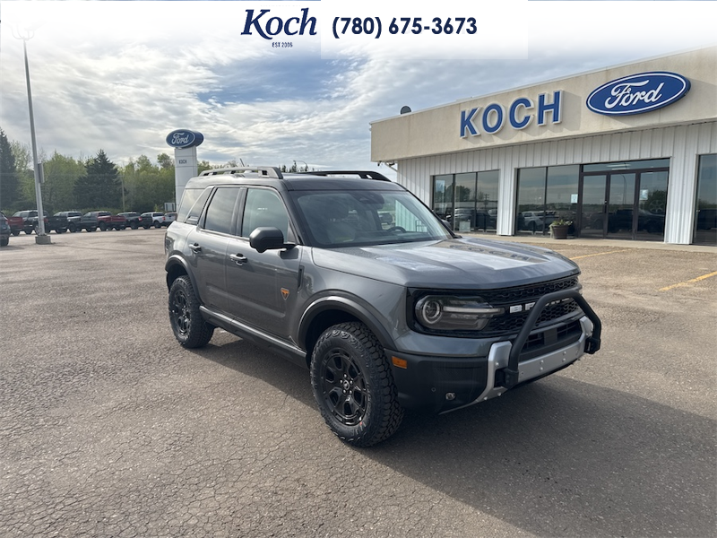 NEW 2026 Ford Bronco Sport Badlands - Carbonized Grey Metallic Exterior / DARK SPACE GREY LEATHER Interior - $56,150 - Stock #A26058 - VIN 3FMCR9DAXTRE09097 - Photo 1