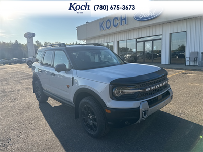 NEW 2026 Ford Bronco Sport Badlands - Space White Metallic Exterior - $47,720 - Stock #A26257 - VIN 3FMCR9DA8TRE86406