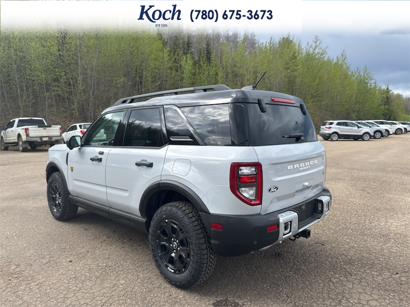 NEW 2026 Ford Bronco Sport Badlands - Crystal White Tricoat Exterior / DARK SPACE GREY LEATHER Interior - $55,400 - Stock #A26055 - VIN 3FMCR9DAXTRE09973 - Photo 3