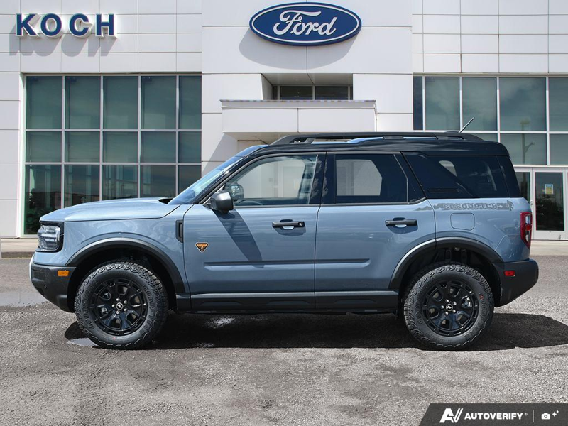 NEW 2026 Ford Bronco Sport Badlands - Azure Grey Metallic Tri-coat Exterior / DARK SPACE GREY LEATHER Interior - $55,759 - Stock #E60762 - VIN 3FMCR9DA8TRE68987 - Photo 3
