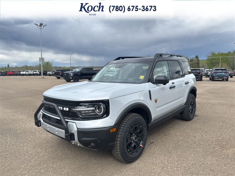 NEW 2026 Ford Bronco Sport Badlands - Crystal White Tricoat Exterior / DARK SPACE GREY LEATHER Interior - $55,400 - Stock #A26055 - VIN 3FMCR9DAXTRE09973 - Photo 4