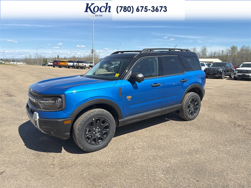 NEW 2026 Ford Bronco Sport Badlands - Velocity Blue Metallic Exterior / DARK SPACE GREY LEATHER Interior - $48,440 - Stock #A26156 - VIN 3FMCR9DA6TRE49757 - Photo 5