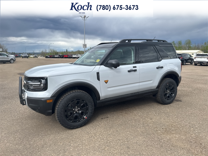 NEW 2026 Ford Bronco Sport Badlands - Crystal White Tricoat Exterior / DARK SPACE GREY LEATHER Interior - $55,400 - Stock #A26055 - VIN 3FMCR9DAXTRE09973 - Photo 5