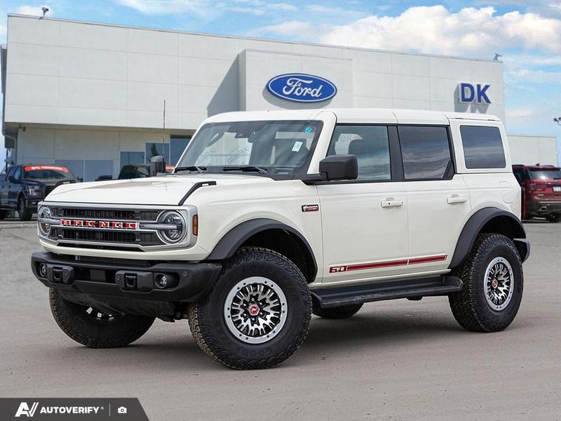 NEW 2026 Ford Bronco Outer Banks - Wimbledon White Exterior / BLACK ONYX-LEATHER/VINYL Interior - $82,413 - Stock #D60363 - VIN 1FMEE8BH4TLA54263 - Photo 1