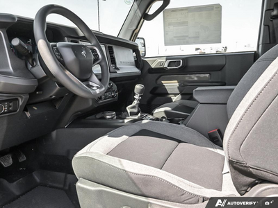 NEW 2026 Ford Bronco Base Sasquatch Manual Trans - BLACK CLOTH GREY Interior - $65,799 - Stock #E60185 - VIN 1FMDE6AH9TLA43471