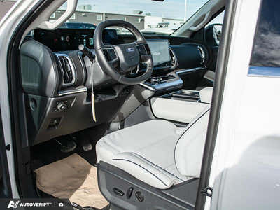 NEW 2026 Ford Expedition Platinum Max - SALT CRYSTAL GREY, LUX LEATHER-TRIMMED HTD/VENT FRONT CAPTAIN'S Interior - $122,629 - Stock #D60470 - VIN 1FMJK1MGXTEA16740