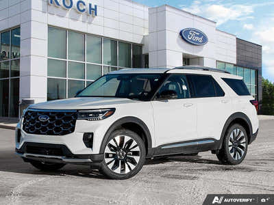 NEW 2026 Ford Explorer Platinum - Star White Tri-coat Metallic Exterior - $69,919 - Stock #E60278 - VIN 1FMUK8HHXTGA83402