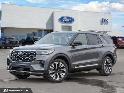 NEW 2026 Ford Explorer Platinum - Carbonized Grey Metallic Exterior - $66,472 - Stock #D60383 - VIN 1FMUK8HH9TGB47767