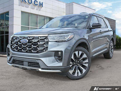 NEW 2026 Ford Explorer Platinum - Carbonized Grey Metallic Exterior - $69,119 - Stock #E60537 - VIN 1FMUK8HH6TGB37083