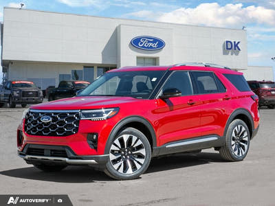 NEW 2026 Ford Explorer Platinum - Rapid Red Tri-coat Metallic Exterior - $67,072 - Stock #D60420 - VIN 1FMUK8HH7TGB47766