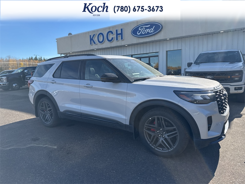 NEW 2026 Ford Explorer ST - Space White Metallic Exterior / ONYX, HEAT/VENT UNIQUE MIKO SUEDE SPORT CAPTAIN'S CHAIRS Interior - $75,130 - Stock #A26267 - VIN 1FMWK8GC3TGB05111 - Photo 15