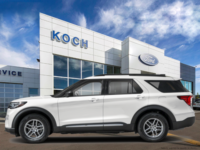NEW 2026 Ford Explorer
 Active - Oxford White Exterior / DARK SPACE GRAY CLOTH Interior - $51,944 - Stock #E60176 - VIN 1FMUK8DH1TGA79339