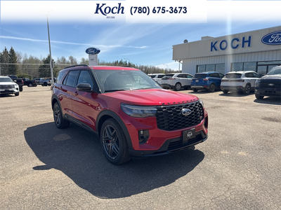 NEW 2026 Ford Explorer ST - Black Sport Cloth Exterior - $75,280 - Stock #A26165 - VIN 1FMWK8GC7TGB34546