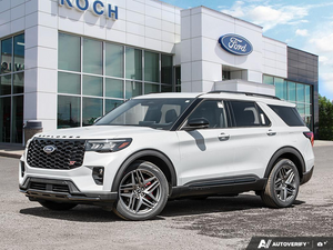 NEW 2026 Ford Explorer ST - Space White Metallic Exterior - $68,698 - Stock #E60197 - VIN 1FMWK8GC7TGA82528