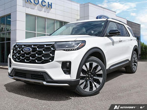 NEW 2026 Ford Explorer Platinum - Star White Tri-coat Metallic Exterior - $63,934 - Stock #E60278 - VIN 1FMUK8HHXTGA83402