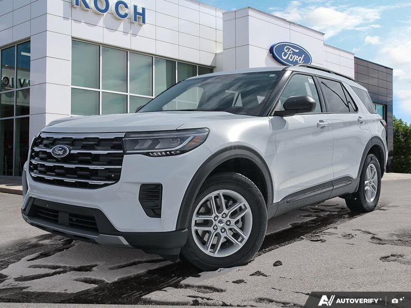NEW 2026 Ford Explorer Active - Oxford White Exterior / DARK SPACE GRAY CLOTH Interior - $50,765 - Stock #E60175 - VIN 1FMUK8DH9TGA79265 - Photo 1