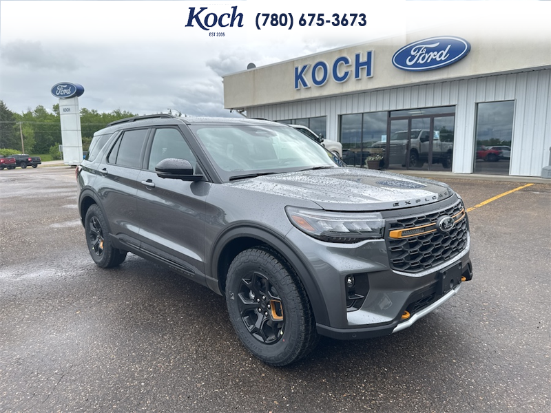 NEW 2026 Ford Explorer Tremor - Carbonized Grey Metallic Exterior / KAPOOR RED Interior - $75,030 - Stock #A26169 - VIN 1FMWK8JC4TGB63785 - Photo 1