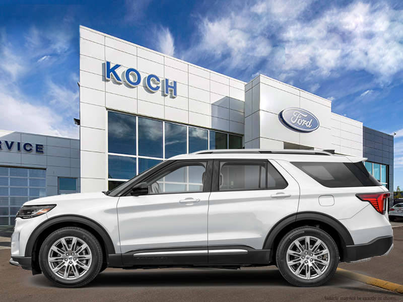 NEW 2026 Ford Explorer Platinum - Space White Metallic Exterior / MOJAVE DUSK, PREM. LEATHER SEATING SURFACES SPORT CAPTAIN CHAIRS Interior - $68,594 - Stock #E61068 - VIN 1FMUK8HH6TGC34056 - Photo 1