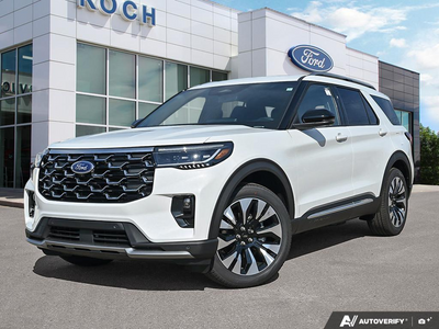 NEW 2026 Ford Explorer Platinum - Star White Tri-Coat Exterior - $67,869 - Stock #E61073 - VIN 1FMUK8HHXTGC46954