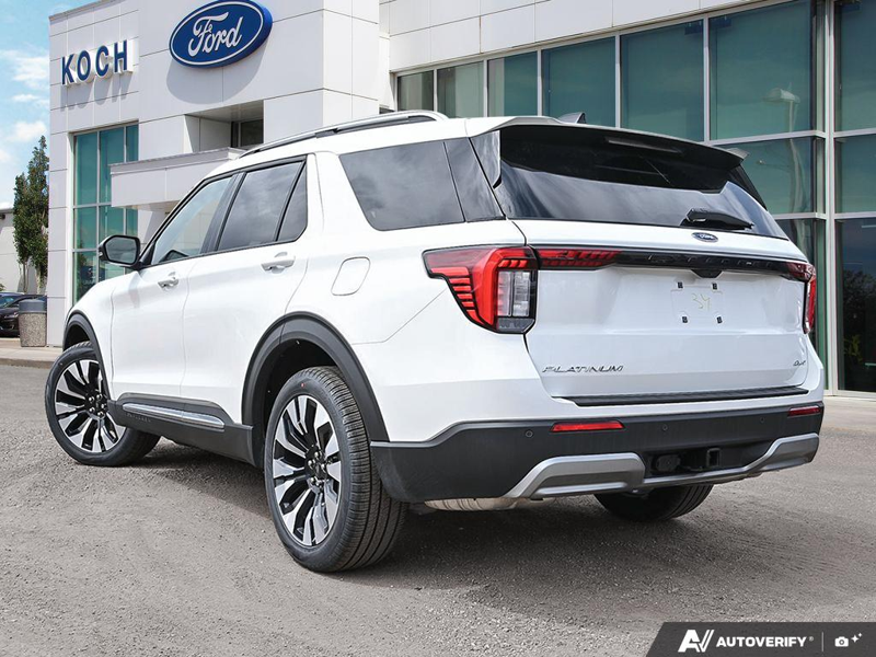 NEW 2026 Ford Explorer Platinum - Star White Tri-coat Metallic Exterior / CRYSTAL GRAY LEATHER Interior - $63,934 - Stock #E60278 - VIN 1FMUK8HHXTGA83402 - Photo 4
